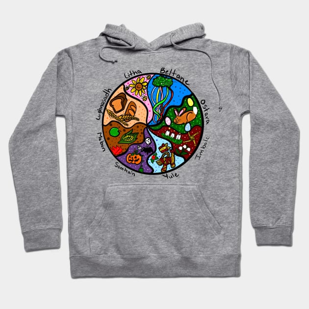 Wheel of the year Hoodie by Witchvibes